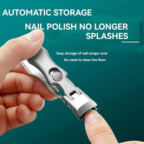 Nail Clippers, Ultra Sharp Sturdy Fingernail and Toenail Clipper Automatic Nail Clippers for Men, Nail Clippers for Thick Nails Easy to Use (Black)