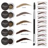 Eyebrow Stamp Stencil Kit Eyebrow Pomade Waterproof Eye Brow Stamping Kit Brow Stamp Trio Kit 10 Eyebrow Stencils With Dual Ended Brow Brush Perfect Natural Brow Pomade Brow Eyebrow Kit Medium Brown