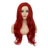 Dai Cloud Red Wigs for Women Long Wavy Heat Resistant Side Part Natural Looking Cosplay Wigs Halloween Party (Bright Red)