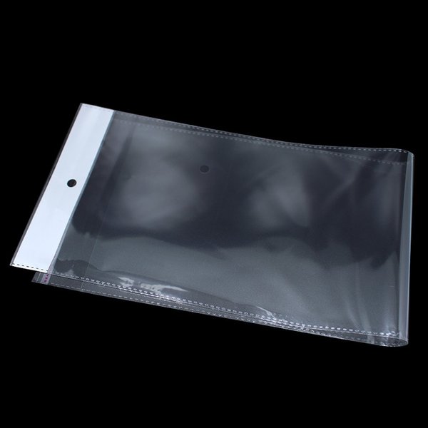 PABCK 100 Pack (Available Size 6.1x11.8 inch) Clear Self Adhesive Straight Hair Packaging Bags with Hang Hole Wigs Hair Storage Beauty Personal Care Hair Care Extensions Wigs Accessories