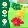 NAODONGLI 26 Pcs ABC Learning Toys for Toddlers 2-4 Years,Double Sided Dinosaur Alphabet Matching Games for Kids,Montessori Educational Preschool Learning Activities Toys Gifts for Boys Girls Ages 3+