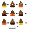 FANOST Funny Poop Emoji Party Decorations Table Centerpieces, 9 Pcs Cute Poop Honeycomb Centerpieces for Adults Kids Birthday Party Decorations, Retired 50th 60th 80th Party Favors Decor Supplies