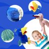okegztoa Puppets Peacock Hand Puppet,13.8" Animal Puppet Peacock Puppets Bird Stuffed Animal Hand Puppets for Kids with Movable Mouth,Puppet Plush Multi-Color Toy Bird Puppet Role Play Teaching(Blue)