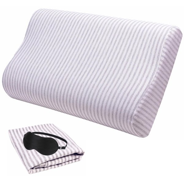 Replacement Pillow Case for Contour Pillow,Zippered Pillow Cover for Memory Foam Neck Pillow,Soft Cotton Pillow Protector for Neck Cervical Pillow,Latex Pillow