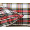 4TH Emotion Set of 2 Christmas Scottish Tartan Plaid Throw Pillow Covers Cushion Case Polyester for Farmhouse Home Decor Red and White, 18 x 18 Inches