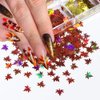 Fall Glitter Nail Sequins Maple Leaf Glitters Flakes 3D Holographic Laser Maple Leaves Shaped Nail Glitters Autumn Nail Art Stickers Decals Fall Nail Designs Sequin Confetti Glitter Leaves (6 Grids)