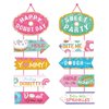 Donut Party Supplies Hanging Porch Sign Banner - Donut Food Theme Party/Tea/Doughnut Baby Shower/Birthday Party Decorations Favors Paper Door Garland