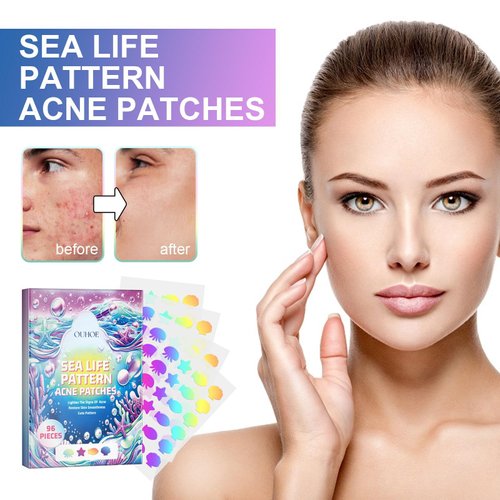 lisade Pimple Patches for Face, Cute Color Pimple Patches for Healing Stickers, Sea Life Pattern Acne Patches, Lighten Pimples Breathable Cute Color Acne Patch Hydrocolloid Acne Patches,Absorb Fluid