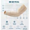 Aegend Sun Protection Cooling Arm Sleeves Sun Sleeves for Men & Women for Cycling, Running, Basketball, Football, Golf, Volleyball, Driving, Light Beige 2 Pairs