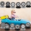 12Pcs Race Car Centerpieces for Tables, Racing Car Birthday Party Decorations Wheel Tire Centerpieces Decor, Double-Sided Tire Decorations for Car Themed Birthday Party Supplies