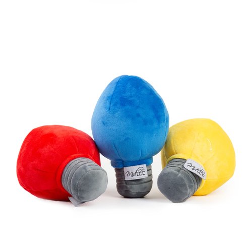 Midlee Plush Christmas Lights Dog Toy- Set of 3