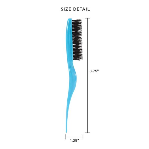 Cricket Amped Up Teasing Hair Brush - Adds Major Volume and Shine, Heat Resistant, Ideal for Slick Back Hair, Updos, and Detangling All Hair Types, with Ergonomic Handle and Sectioning Tip, Aqua