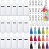 Jetec Sublimation Lipstick Holder Set Include 15 Pieces Blank Lipstick Keychain Holder 15 Pieces Colorful Keychain Tassels 15 Pieces Swivel Snap Hooks and 15 Pieces Jump Rings for Lipstick, Lip Balm