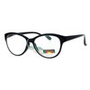 SA106 Cat Eye Multi 3 Focus Progressive Reading Glasses Black 1.75