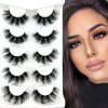 Mink Lashes Flu-ffy Lashes 20mm Long Flu-ffy False Eyelashes 3D Volume Curly Dramatic Fake Eyelashes Thick Full Lashes 5 Pairs Pack(5W-TB56)