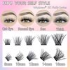 3D Fluffy Lash Extension Kit D Curl Lash Clusters WHYBRAW Eyelash Extension Kit with 7 Days Long Lasting Bond Lash Bond and Seal 120 Pcs Natural Individual Lashes Kit with Cluster Lash Tweezers