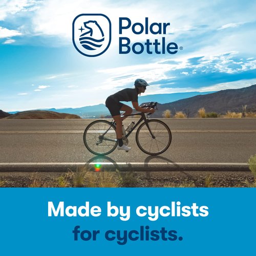 Polar Bottle Breakaway Insulated Water Bottle - BPA Free, Cycling & Sports Squeeze Bottle (Dawn to Dusk - Charcoal & White, 24 oz)