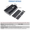 TOPINSTALL Center Console Organizer Compatible with Ford Escape 2020-2024/Bronco Sport 2021-2024 Accessories, Armrest Box Long Compartment Storage Tray Coin Container-Black