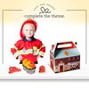 Hammont Paper Treat Boxes - (10 Pack) - Party Favors Treat Container Cookie Boxes Cute Designs Perfect for Parties and Celebrations 6.25" x 3.75" x 3.5" (Fire)