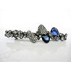 Generic Slim blue gray bow crystal hair barrette clip bridal clip bridal barrette hair