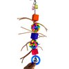 Bonka Bird Toys 1949 Queen Wibbly - Interactive Toy for Medium Birds - Colorful, Textured Fun, Conure, Ringneck, Pionus, and Similar