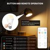 E26 Rechargeable Light Bulbs with Remote Control, 2600mAh Battery Operated Light Bulb with Hook, 3000K-6500K，40W Equivalent, 3 Timer, for Sconces Lamps Without Power, Camping, Emergency 1 Pack