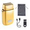 KEMEI Electric Razors for Men, Professional Cordless All Metal Electric Razor, Lithium Titanium Razors, USB Rechargeable Facial Beard Trimmer,Golden (TX1 Gold)