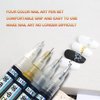 LOKFAR 4 Pieces Nail Art Pens Nail Art Graffiti Pen Set, Waterproof Drawing Painting Liner Brush Fine Tip Nail Pen, for DIY Abstract Lines and Flower Pattern Design (Black+White+Golden+Silver)