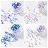 SILPECWEE 8 Boxes Mermaid Nail Pearls Iridescent Circular&Semi Circular Nail Art Pearl 3D Flat Back Pearl Nail Charms Pearls Beads Acrylic Nail Decorations for DIY Nails Accessories
