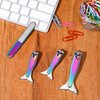 Honoson 4 Pieces Mermaid Nail Clipper Set Stainless Steel Nail Cutter Cute Nail Clippers Sturdy Fingernails and Toenail Cutter with Nail File Birthday Stocking Stuffers Christmas Gifts for Women