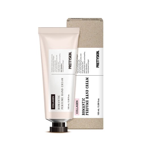 PS.PRETTYSKIN Romantic Perfume Hand Cream for Dry Hands - Non-Sticky, Soft Texture, Moisturizing, fresh finish, Quick absorbing, Subtle Scent hand cream - 100ml /3.38 fl.oz. (Collagen)