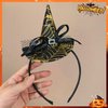 Halloween Headband Cute Spider Witch Hat Hair Hoop for Women Girls Cosplay Makeup Costume Decoration Party Supplies Hair Accessories (Glitter Gold)