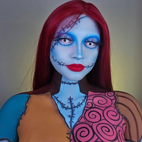 MEICOLY Yellow Face Body Paint Stick(1.06 Oz),Sally Makeup Dress Face Paint,Cream Blendable Body Paint Stick,Sweatproof Waterproof Ginger Face Paint for Halloween Special Effects SFX Cosplay