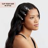 Kitsch Creaseless Hair Pins, No Crease Hair Clips for Makeup, No Bend Hair Clips for Styling, Stylish Makeup Hair Clips & Hair Styling Clips, Pin Curl Clips for Hair, 4pc Set