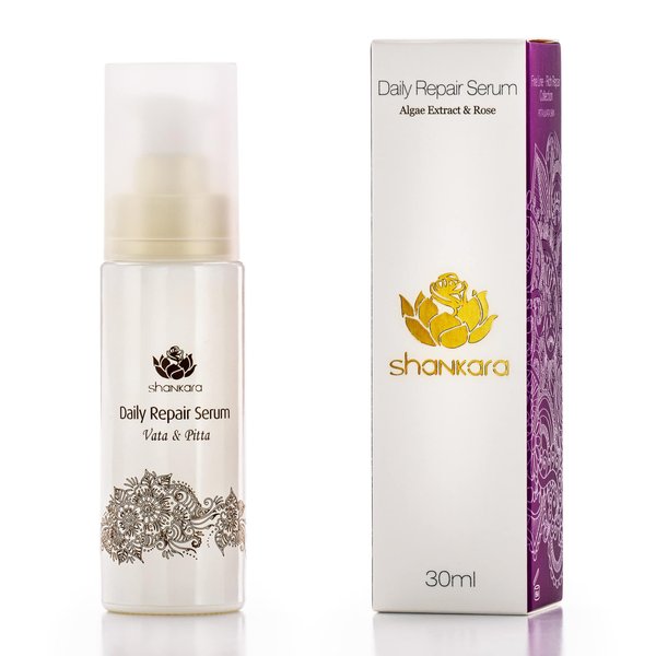 Shankara Daily Repair Serum Rose for Dry Irritated Skin with Rose, Algae and Grapefruit – Perfect hydrating serum for face and skin care serum for Rejuvenating and Smoothing Skin (30ml/1 bottle)