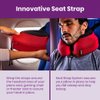 Cabeau Evolution S3 Travel Neck Pillow Memory Foam Neck Support, Adjustable Clasp, and Seat Strap Attachment - Comfort On-The-Go with Carrying Case for Airplane, Train, and Car (Indigo Blue)