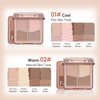 FelinWel Highlight & Contour Makeup Palette - Long-Lasting Matte Shimmer Highlighter Palette and Bronzer Powder for Effortless Blending