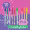 SAKURA Gelly Roll Moonlight 06 Gel Pens - Fine Point Ink Pen for Journaling, Art, or Drawing - Assorted Fluorescent Ink - Fine Line - 10 Pack