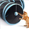 27PCS Cat Feather Toys Kitten Interactive Pet Toys Set for Indoor Cats Including 3 Way Collapsible Cat Tunnel Tube Tent Feather Teaser Wand Bell Fuzzy Ball Spring and Mouse Toy