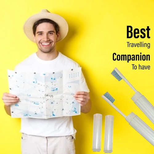 Sensitive Dental Care SDC 2-Pack Extra Soft Travel Toothbrush, Soft Bristle Toothbrush Compact Design with Protective Toothbrush Case Portable Mini Travel Size Toothbrush