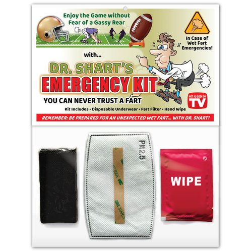 Shart Football Team Player Fan Wet Fart Emergency Kit - Funny Gift Gag Party Favors, Xmas Stocking Stuffer, Thanksgiving, Father's Day (10)