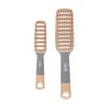 Goody Detangle It Vented Hair Brush, Quick Drying Detangler Brush with Flexible Bristle, Use as a Detangling Brush or Styling Brush to Tackle Tangles, Knots & Frizz, All Hair Types, Brown/Grey - 2 Ct