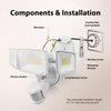 Onforu 75W LED Motion Sensor Outdoor Lights, Dusk to Dawn Flood Lights Outdoor Motion Sensor, Hardwired Security Lights Floodlights Outside 7500LM 6500K Daylight IP65 Waterproof (White)