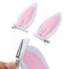 4PCS Bunny Ears Hair Clips 4 Inch Women Halloween Easter Rabbit Costume Accessories Party Supplies White