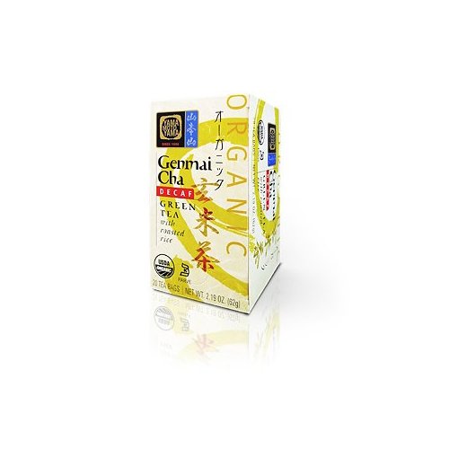 Yamamotoyama Decaffeinated Roasted Brown Rice Tea Genmai Cha, 2.19-Ounce Boxes (Pack of 6)