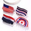 vokone Hair Clip, Set of 4 USA Flag Star Claw Clips for Women's Thick Hair, 4th of July, Memorial Day, Election Day, Veteran's Day