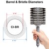 Olivia Garden Ceramic + Ion Turbo Vent Boar Round Hair Brush, 4 1/2"