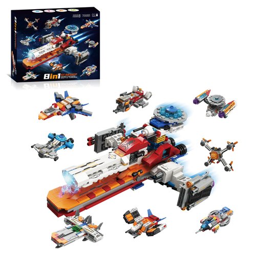 HYG Toys Space Exploration Shuttle Building Toys for 6-12 Years Old Boys, 8 in 1 STEM Aerospace Building Kit Toy Best Present for Boys and Girls (1018 PCS)
