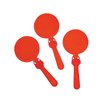Fun Express Red Round Hand Clapper Noisemakers - Set of 12 - Party Favors, Classroom Handouts