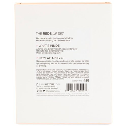 Ofra The Reds Long Lasting Liquid Lipstick Trio Set 3 X .28 oz.